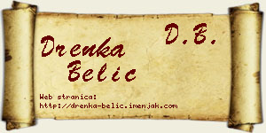 Drenka Belić vizit kartica